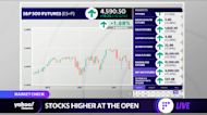 Stocks rise at open after rough start of trading week