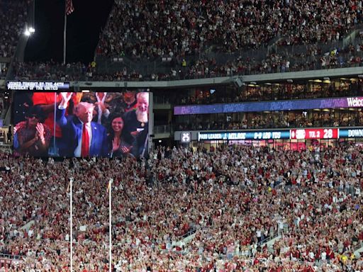 Donald Trump gets grand welcome at Alabama-Georgia game, greeted with ‘USA, USA, USA’ chants: Watch