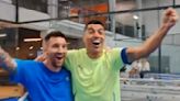 Se filtró un video de Lionel Messi y Luis Suárez en un partido de PÁDEL y sus reacciones se volvieron virales
