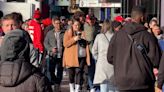 Las Vegas Strip crowded with foot, vehicular traffic as excitement builds for Super Bowl Sunday