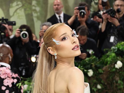 Ariana Grande Just Hit the 2024 Met Gala Red Carpet Looking Positively Ethereal in a Pearl Loewe Dress