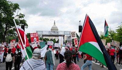 Miles protestan contra Netanyahu ante el Capitolio de EEUU