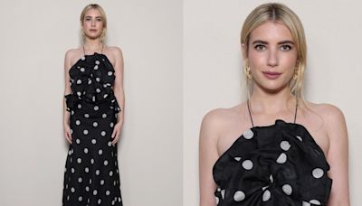 Emma Roberts Gets Textural in 3D-illusion Rosette Dress for Zimmermann’s Paris Fashion Week Spring 2025 Show