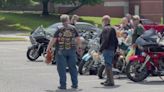 Central Arkansas motorcyclists drop off nearly 1,000 teddy bears to help children dealing with domestic violence, trauma