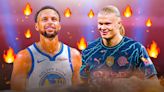 Warriors' Stephen Curry, Manchester City's Erling Haaland complete virtual jersey swap