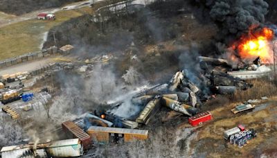 A trackside sensor didn’t catch burning rail bearing suspected in Ohio derailment in time, NTSB says