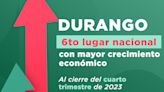 Durango, entre los estados con mayor crecimiento de la actividad económica