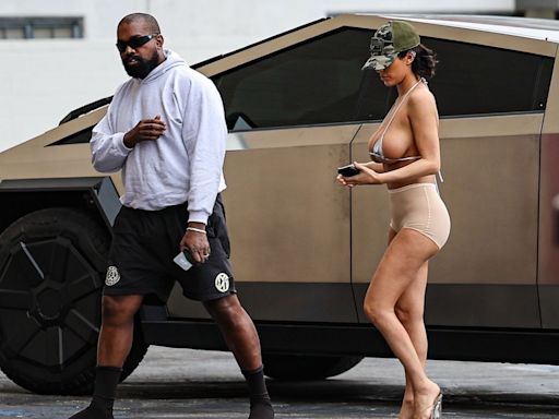 Kanye West's wife Bianca Censori almost spills out of bikini in risque outfit