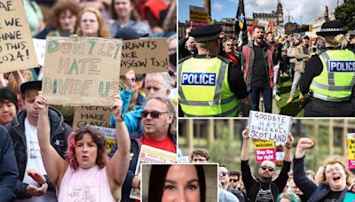 UK riots latest: Thousands in anti-racist rallies across country as Tory councillor’s wife appears in court