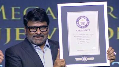 Chiranjeevi enters Guinness World Records, recognised as most prolific star in Indian film industry