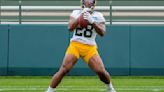 AJ Dillon 'happy to be here' as he works to stand out in Packers' crowded backfield