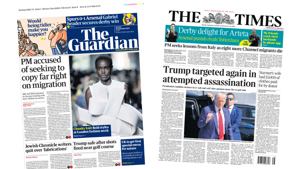 Trump 'assassination attempt' and Starmer heads for Italy