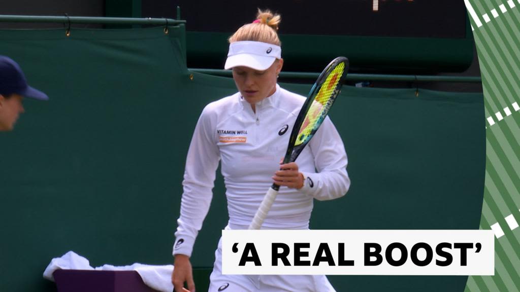 Harriet Dart breaks back against Wang after tense rally