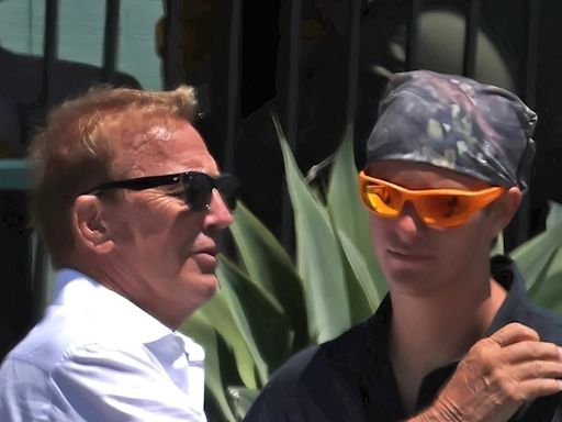 Kevin Costner hugs son Cayden, 17 in RARE family sighting