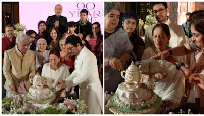 Inside Aamir Khan's mother's Zeenat's grand 90th birthday celebration with Kiran Rao, Reena Dutta, Ira Khan. See pics