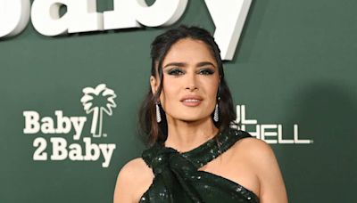 Salma Hayek 'Breaks the Internet' Wearing Blue Bikini in Dreamy New Snaps