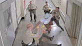 Wild video shows moment inmate attacks deputy with makeshift knife