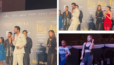 Kriti Sanon rehearses to Koi Yaha Naache, Vicky Kaushal sings Tauba Tauba ahead of IIFA 2024 performance. Watch