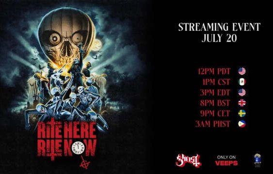 Ghost 'Rite Here Rite Now' Streaming Event Coming