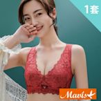 Mavis瑪薇絲-花朵乳膠蕾絲包覆內衣褲(1套組)