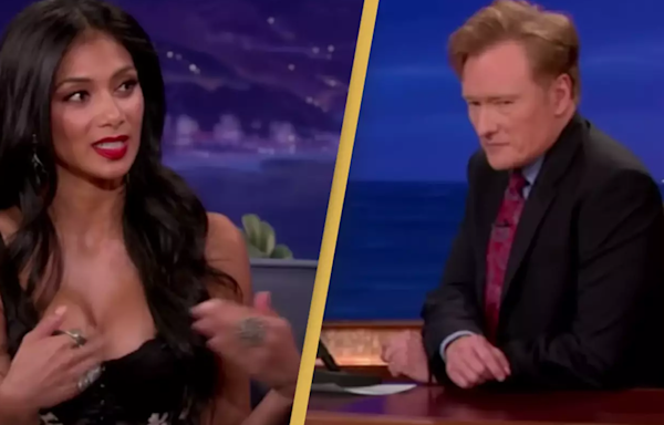 Nicole Scherzinger had perfect response after she awkwardly caught Conan O'Brien staring at her breasts