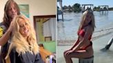 Brittany Mahomes Flashes Cheeky Red Bikini Bottoms in BTS Video of “Sports Illustrated Swimsuit” Shoot