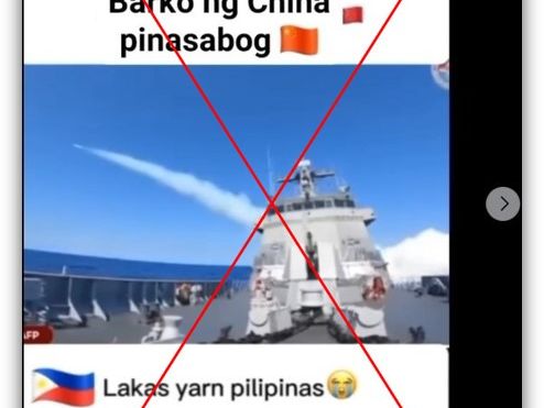 Footage of military drills misrepresented as 'the Philippines blowing up Chinese ship'