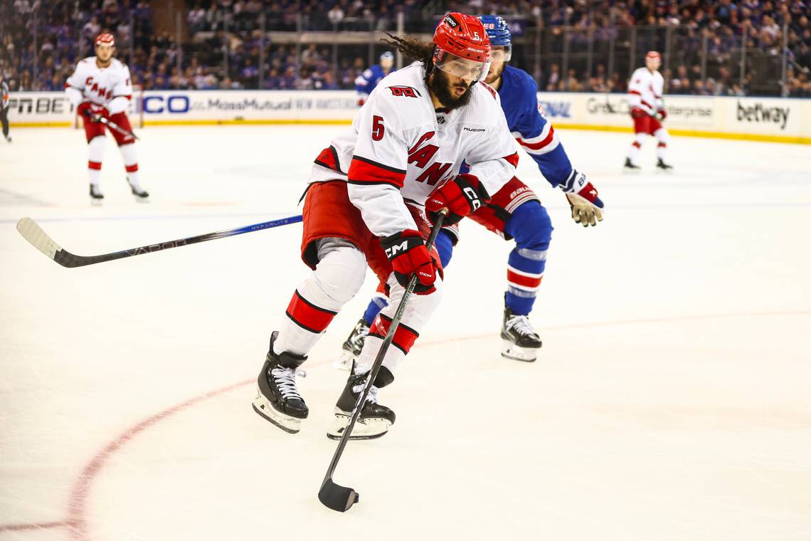 Carolina Hurricanes sign defenseman Jalen Chatfield to three-year contract