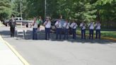 Dozens attend a Memorial Day ceremony in Rockland on Friday