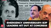 BJP attacks Congress on the 49th anniversary of Emergency