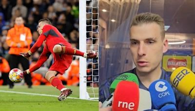 Andriy Lunin dice que "no soy el héroe" y no aclara su futuro en el Real Madrid: "Ya hablaremos"