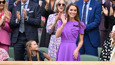 Kate is regal in a purple dress for the Wimbledon final