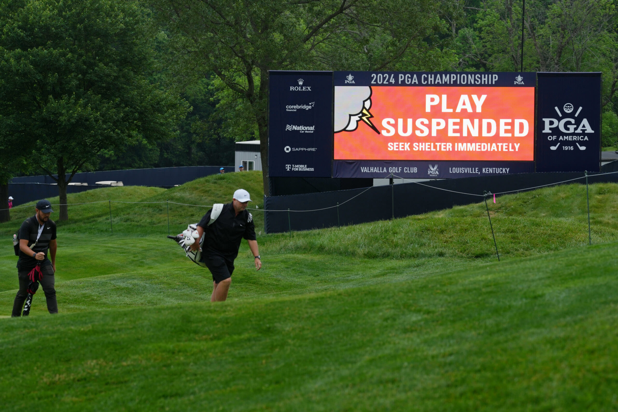 Play suspended Tuesday as inclement weather rocks early-week preparations at 2024 PGA Championship