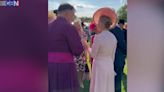 Duchess of Edinburgh stuns in pink ensemble at Royal Garden Party alongside King Charles