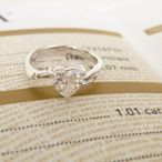 [卡貝拉精品交流] GIA 1.01克拉天然鑽石戒指 1克拉 心型 花式車工 婚戒 Heart 女戒