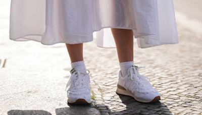 How To Wear The Dress-And-Trainers Look Like A Fashion Editor