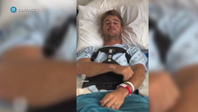 World champion surfer says he is lucky to be alive after being run over by a boat