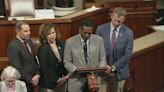 WATCH: Burgess Owens leads delegation in moment of silence for fallen officer Hooser