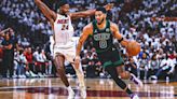 Celtics top Heat 102-88 despite Kristaps Porzingis' injury to take a 3-1 East playoff series lead