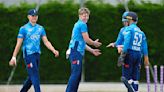 Shrewsbury School's Theo Wylie warms up for England series