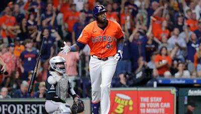 Alvarez hits 2 3-run homers to back strong start by Valdez as Astros rout Arizona 8-0