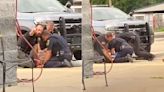 3 police officers in Arkansas suspended after video shows them pummeling man during arrest