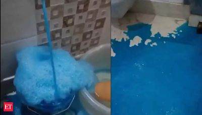 Viral video shows blue water coming out from taps in Outer Delhi