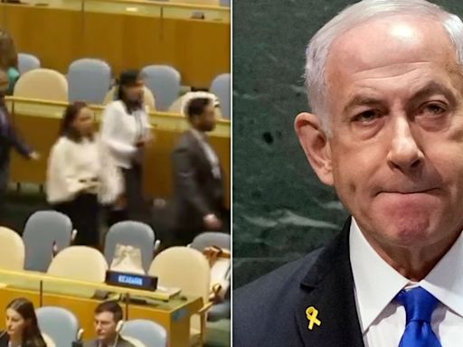 Dozens Of UN Delegates Walk Out In Protest Ahead Of Benjamin Netanyahu's Evocative Speech