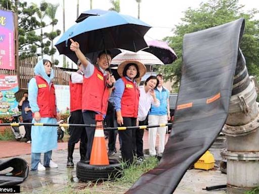 防梅雨鋒面致災 張麗善視察北港防汛整備