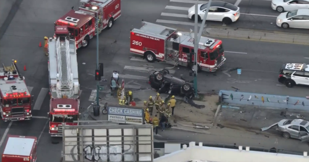 Five injured after crash in North Hollywood