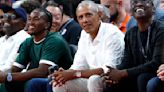Barack Obama attends Team USA basketball game before Paris Olympics