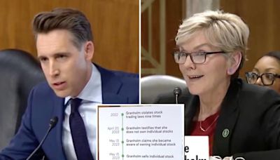 Sen. Josh Hawley rips Energy Secretary Jennifer Granholm over stock ownership: ‘Institutionalized corruption’