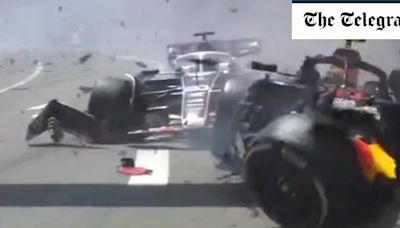 Watch: Sergio Perez’s Red Bull a mangled wreck after spectacular crash at Monaco Grand Prix