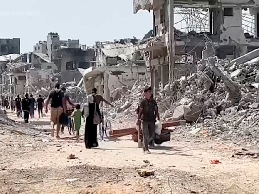 'We have nothing': Palestinians return to utter destruction in Gaza City after Israeli withdrawal